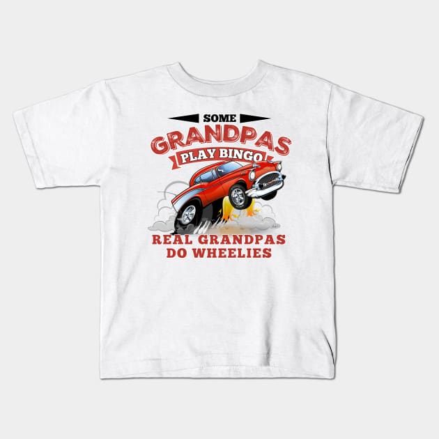 Some Grandpas Play Bingo - Real Grandpas Do Wheelies Kids T-Shirt by Wilcox PhotoArt